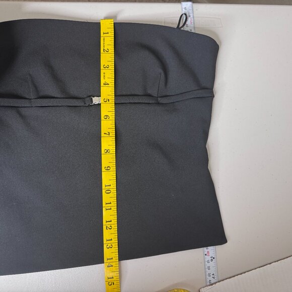 NWOT Zara Top Strapless Black Cropped sz S Backless - Picture 9 of 10